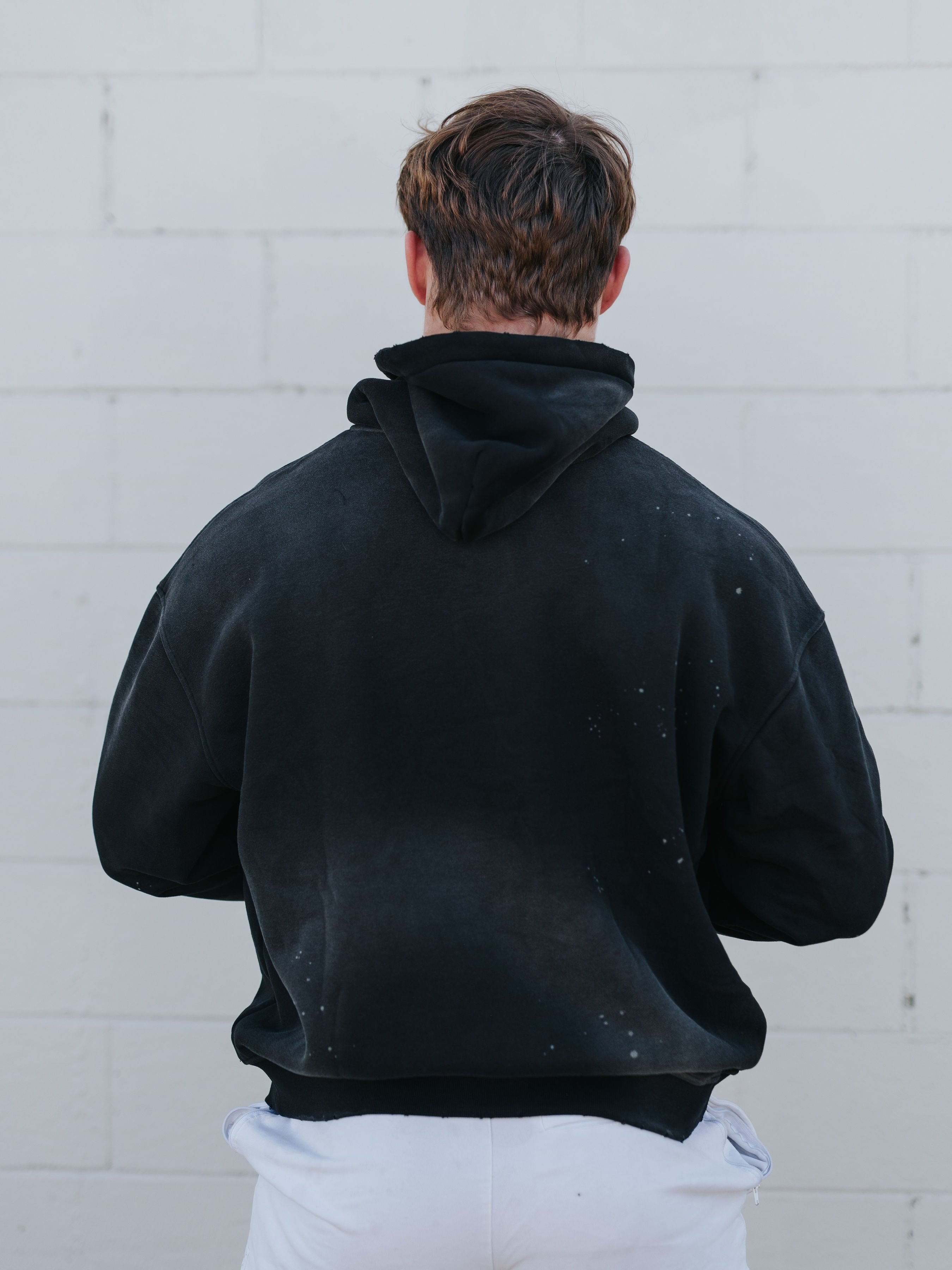Black Acid Wash Hoodie