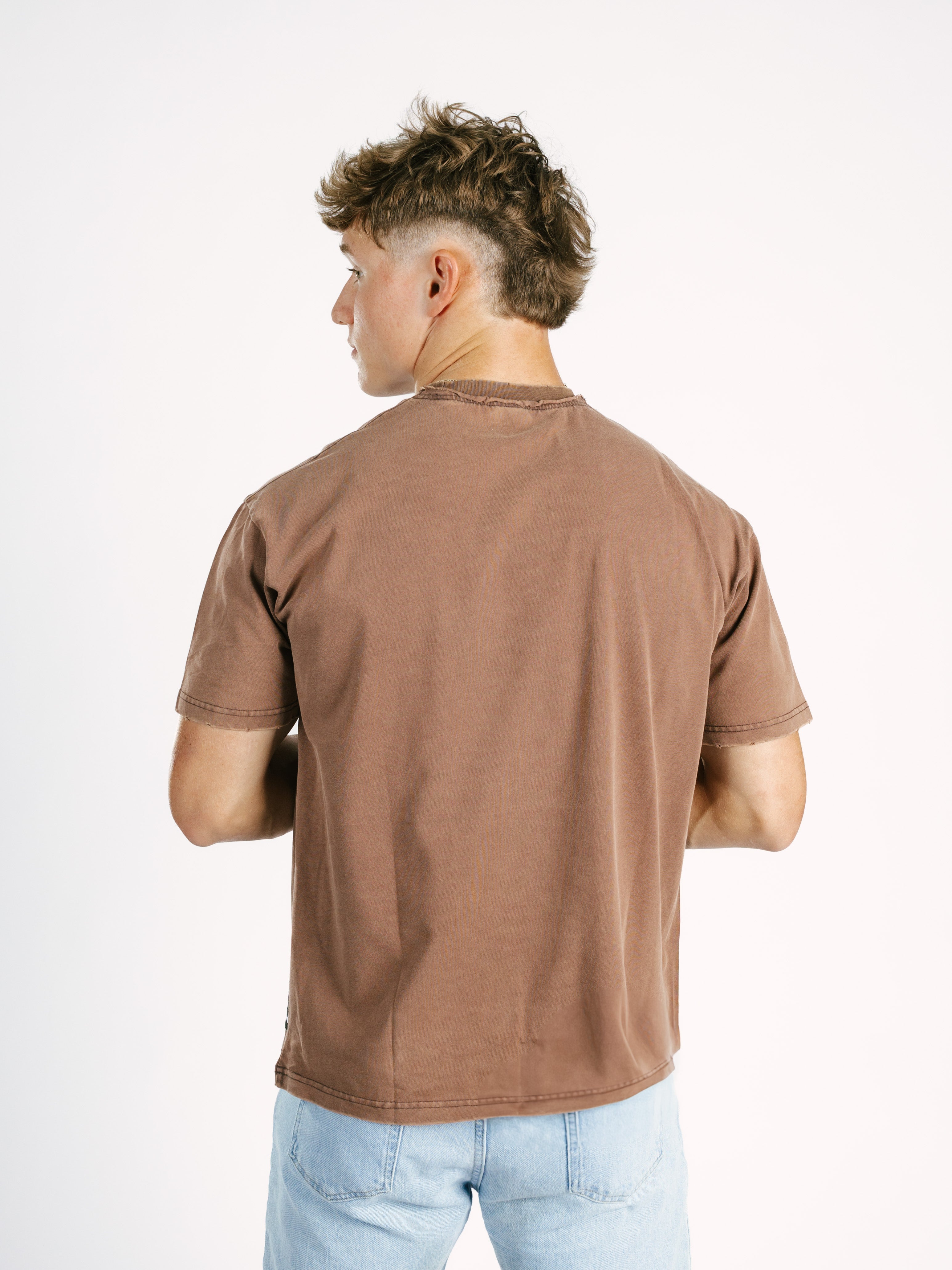 Brown Acid Wash Tee