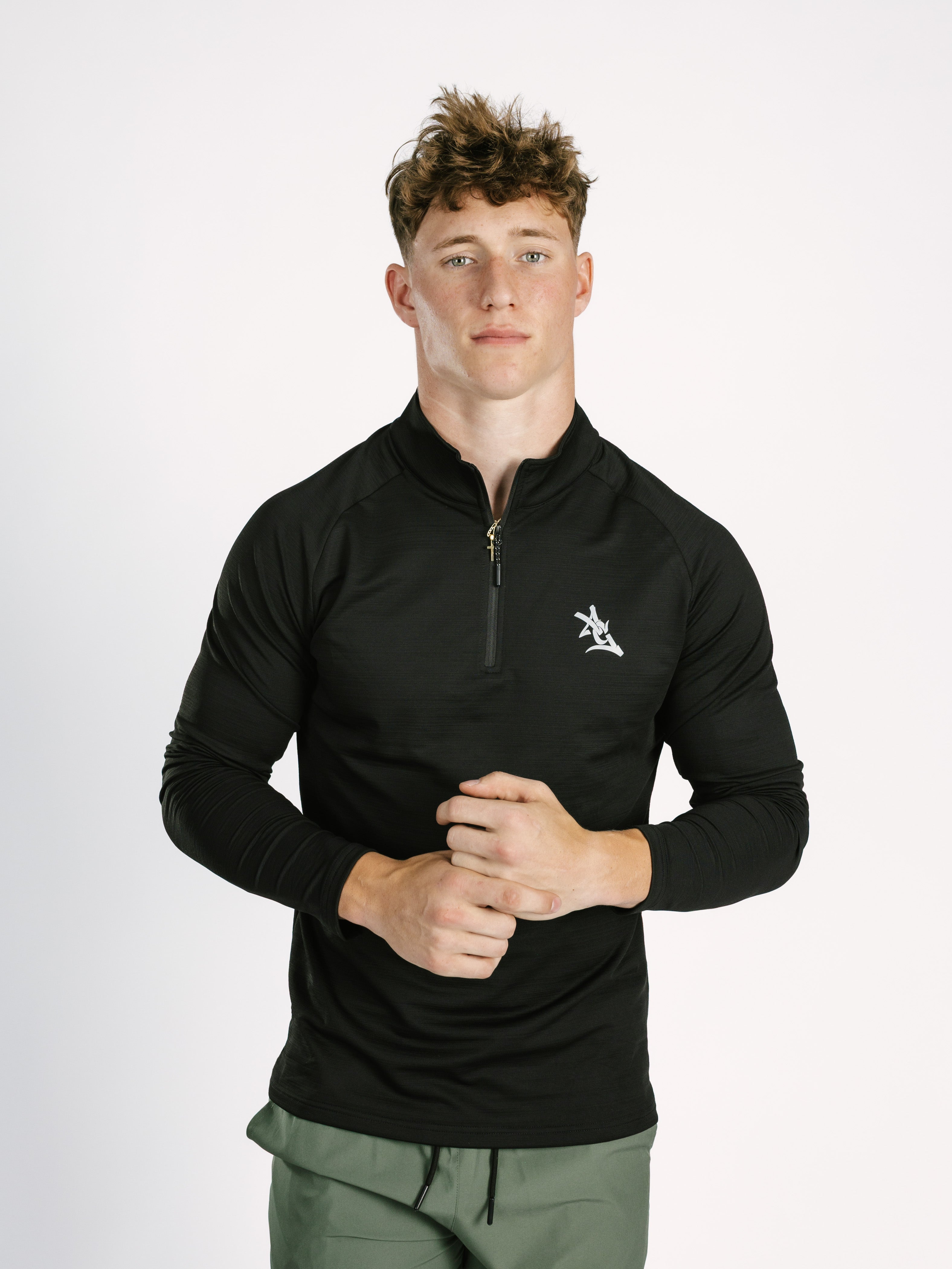 AG Black Quarter Zip