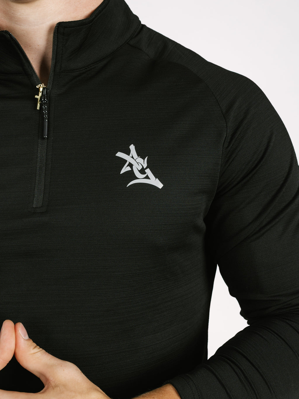 AG Black Quarter Zip