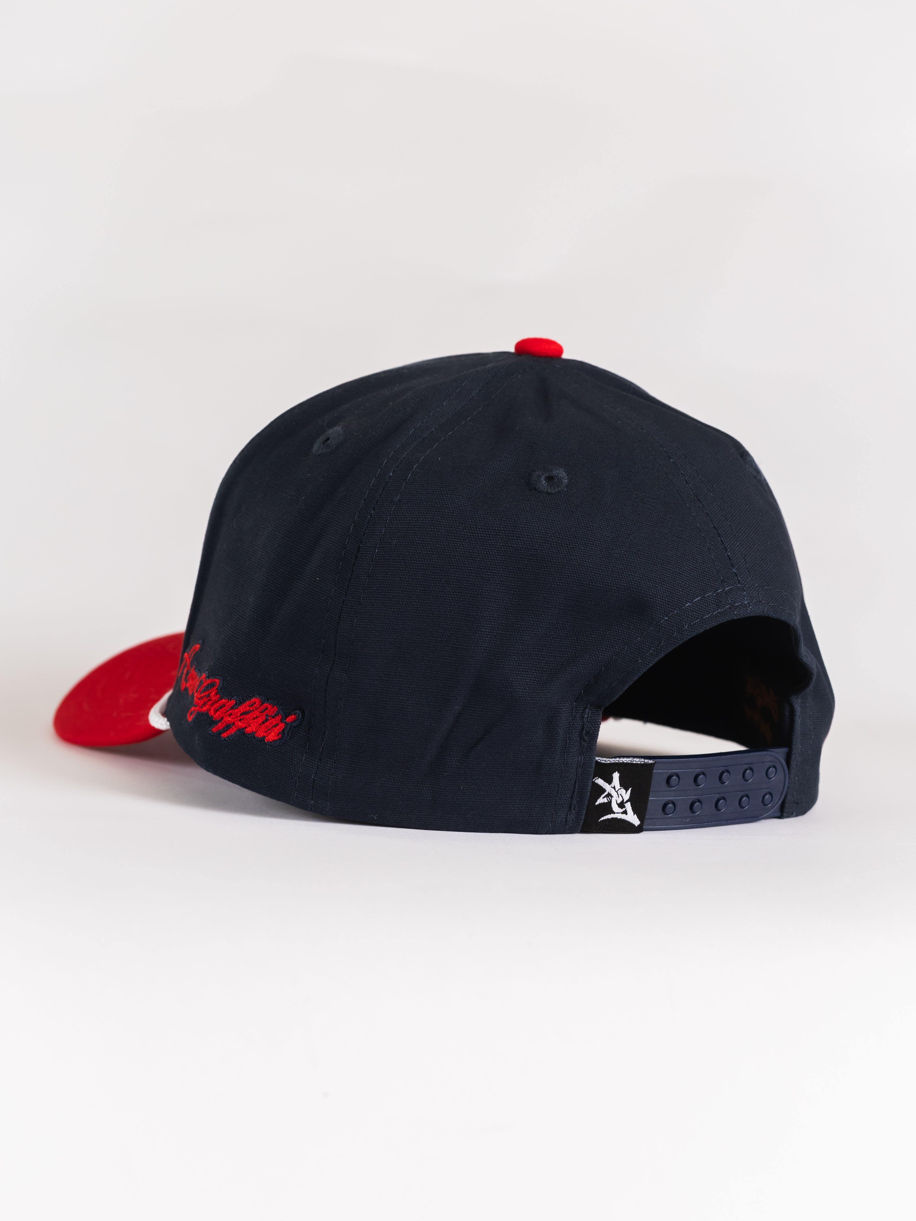 Navy 'Chop' Canvas Roped Hat