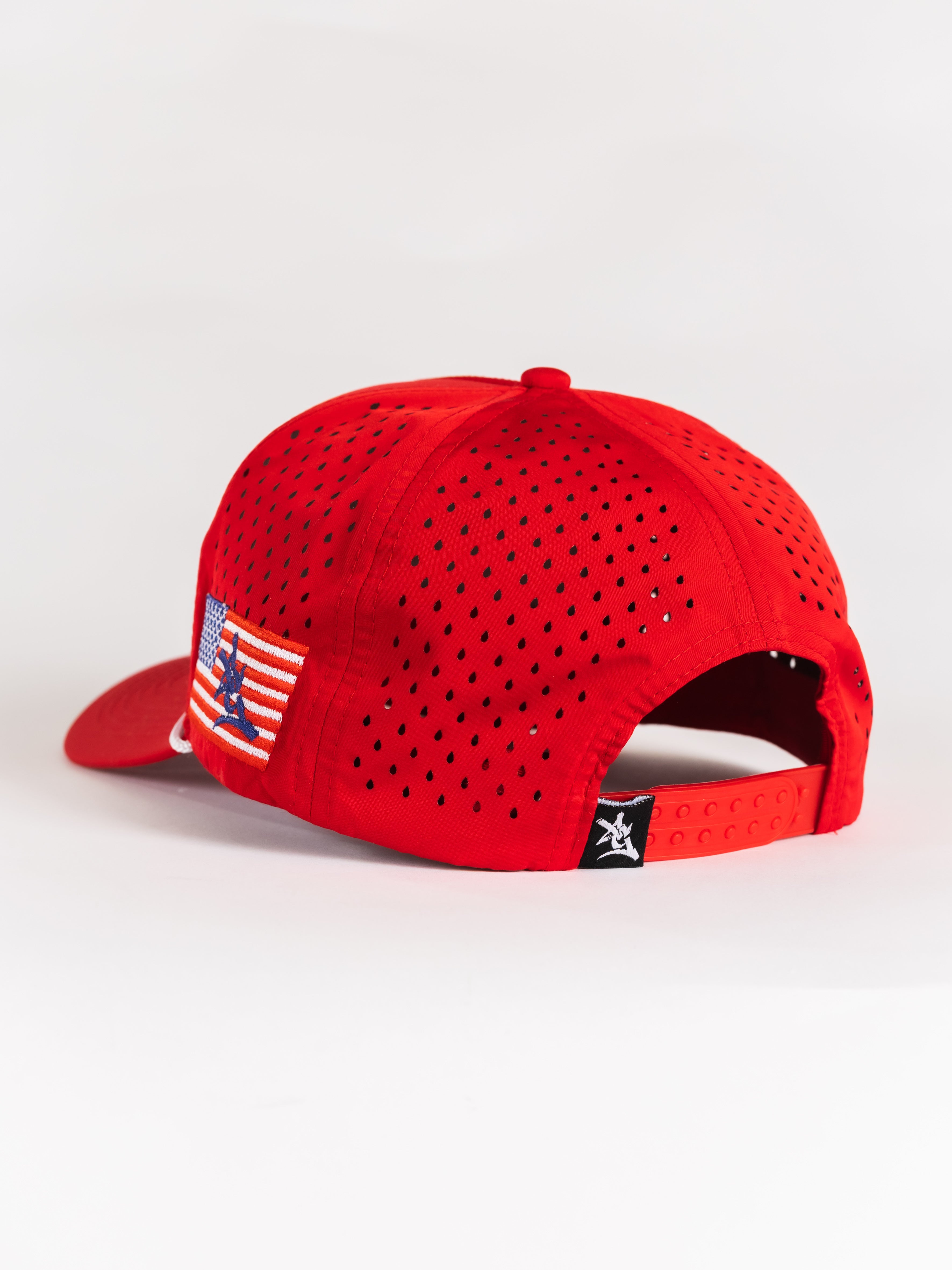 Red USA Flag Roped Hat